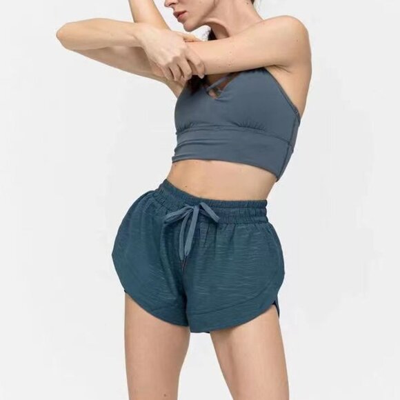 J.ING Core Blue Running Shorts Blue - Picture 3 of 5